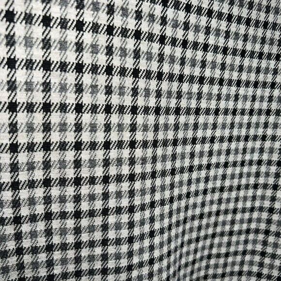 J Jill Womens Medium Houndstooth Ponte Knit Top 3/4 Sleeve Gray Black Stretch - Picture 3 of 6